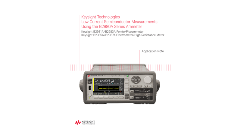 Low Current Semiconductor Measurements Using the B2980A